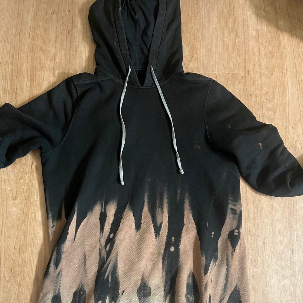 Rick Owens Drkshdw Knit Sweatshirt Pullover Hoodie with Flames
